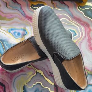 SOUL Naturalizer Textured Black Slip-On Shoes